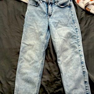 High rise mini mom jeans